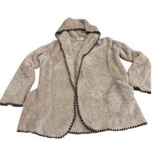 ODDY Plush Cream Teddy Jacket. Two front pockets. Size S/M